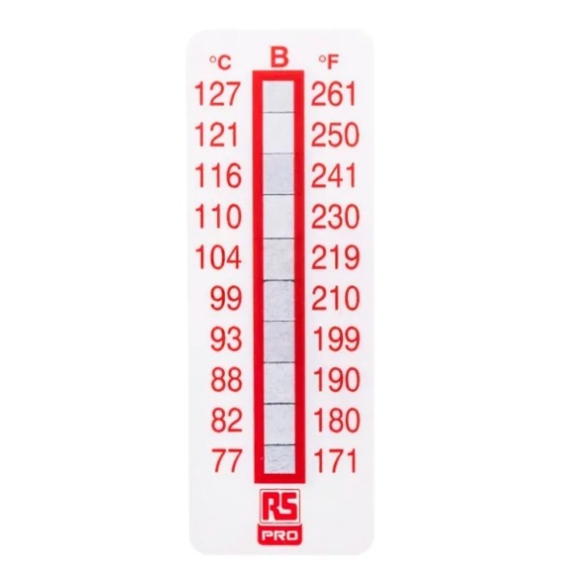 77-127°C Irreversible Temperature Labels (Pack of 10)